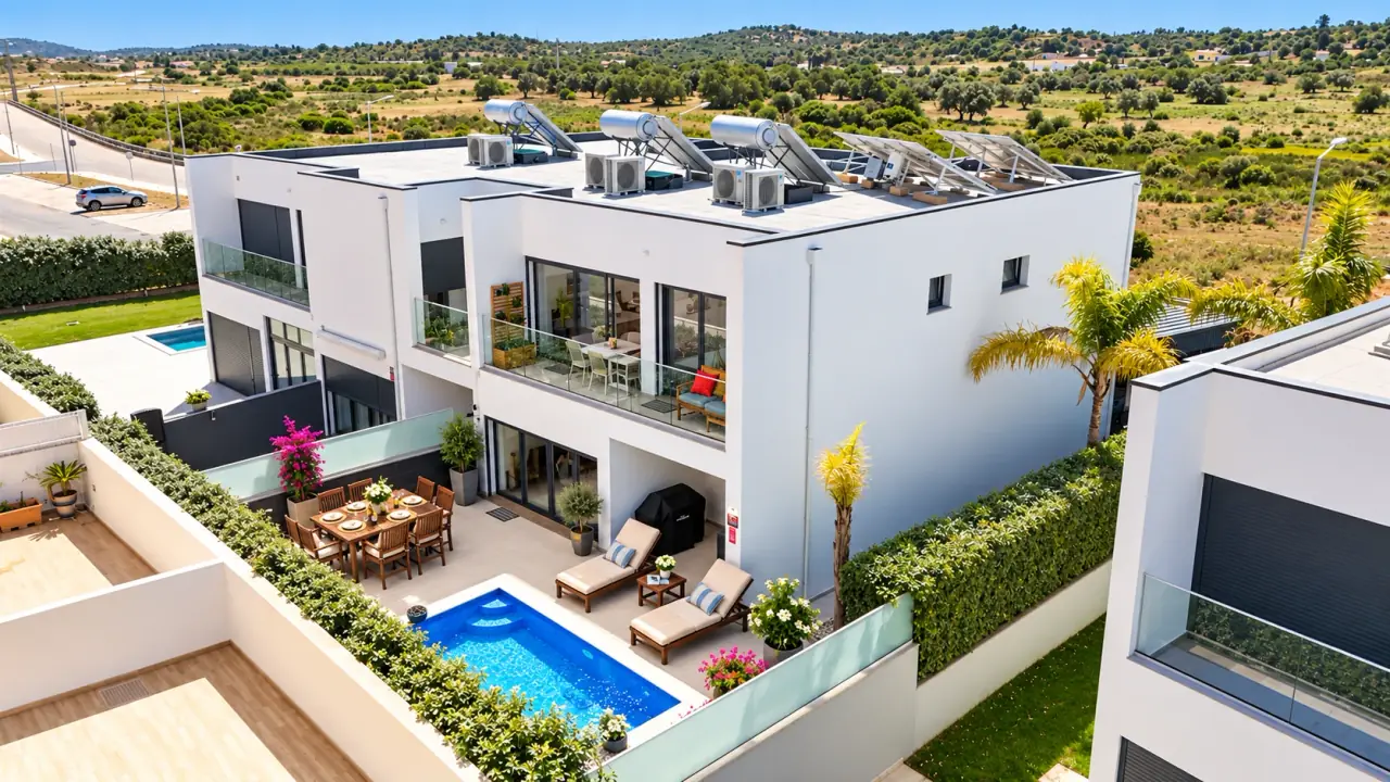 Villa Mitoyenne Moderne de 4 Chambres près de Guia et Algoz, Centre de l'Algarve